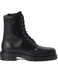 OFF-WHITE Military-Stiefel mit Schwammsohle Schwarz