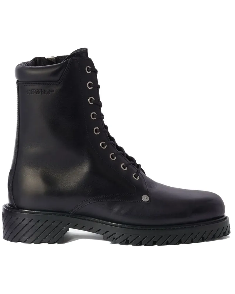OFF-WHITE Military-Stiefel mit Schwammsohle - Schwarz Schwarz