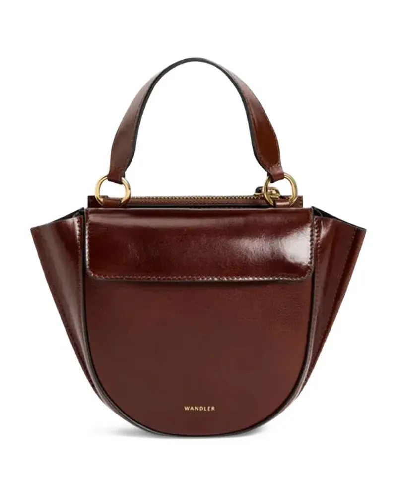 WANDLER Hortensia top handle satchel - Braun Braun