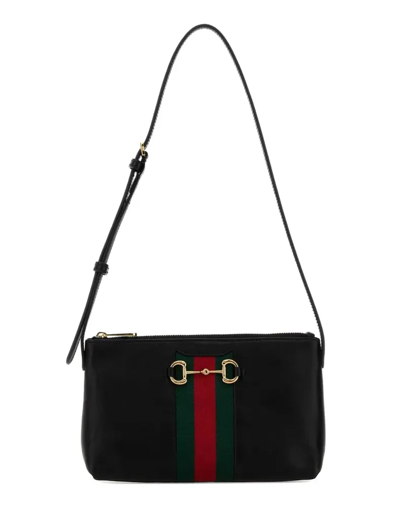 Gucci Horsebit Schultertasche - Schwarz Schwarz