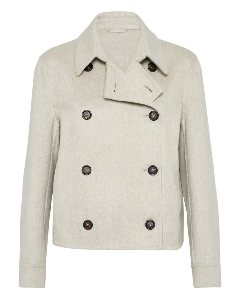 Brunello Cucinelli Jacke mit gebürstetem Finish - Nude Nude