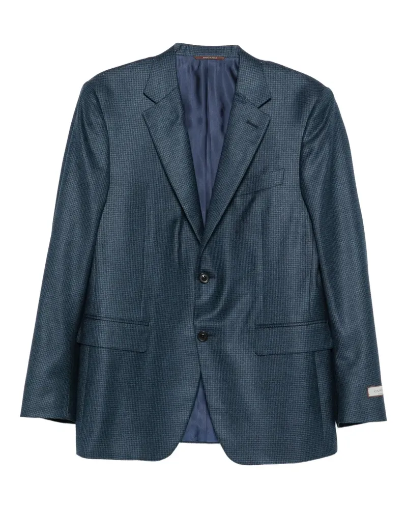 Canali Karierte Jacke mit Knöpfen - Blau Blau