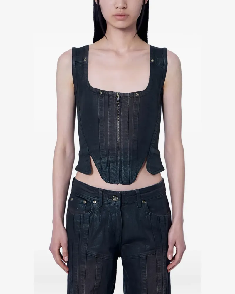 Charlotte Knowles Alice corset top - Schwarz Schwarz