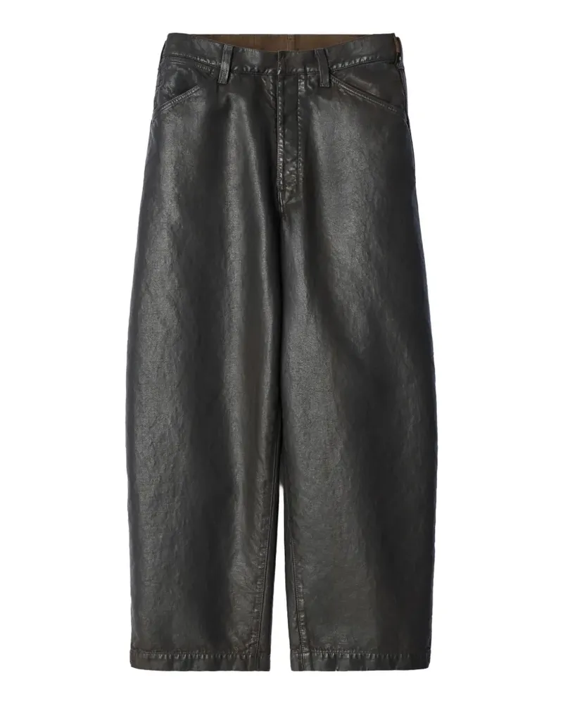 Christophe Lemaire Oversized-Workwear-Hose aus beschichtetem Denim - Grün Grün