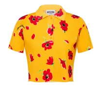 Cropped-Poloshirt - Gelb
