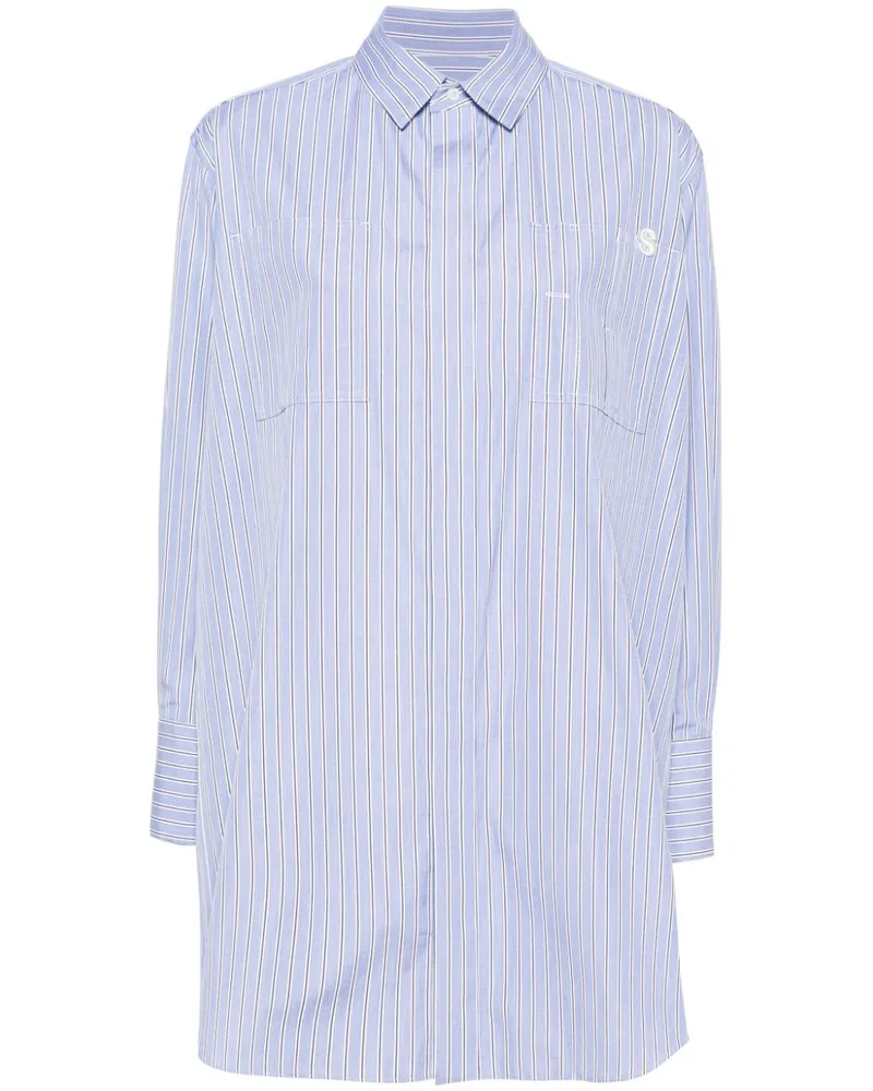 Sacai x Thomas Mason Hemd - Blau Blau