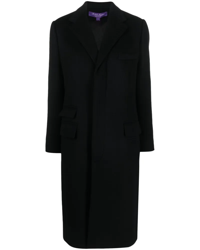 Ralph Lauren Einreihiger Mantel - Schwarz Schwarz
