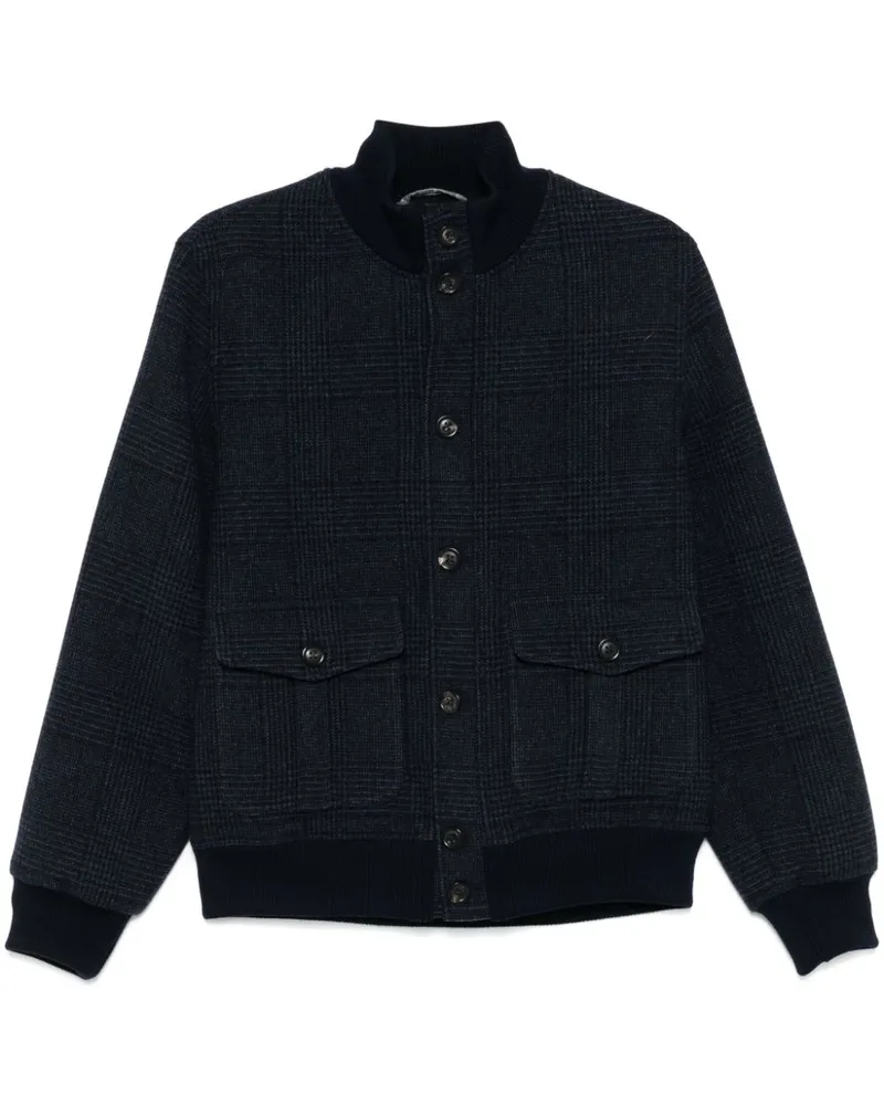 CIRCOLO 1901 Karierte Bomberjacke - Blau Blau