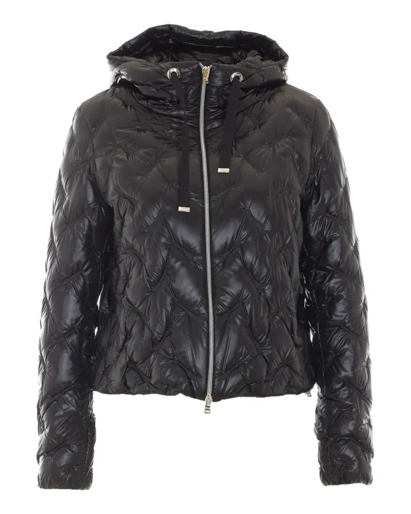Herno Gesteppte Kapuzenjacke - Schwarz Schwarz