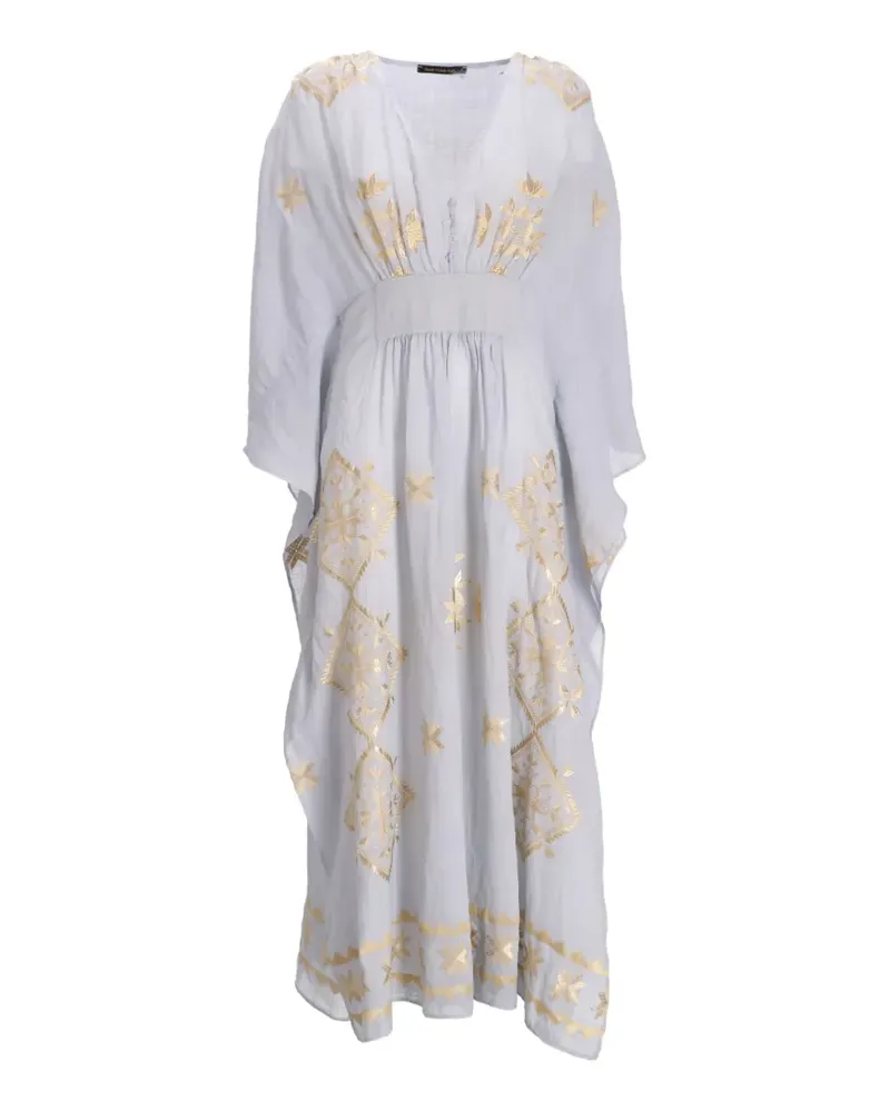 Greek Archaic Kori Lefkada kaftan - Blau Blau