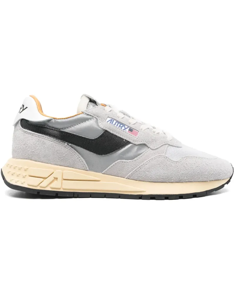 AUTRY Reelwind Low "Sand Cracked Leather and Nylon" Sneakers - Nude Nude