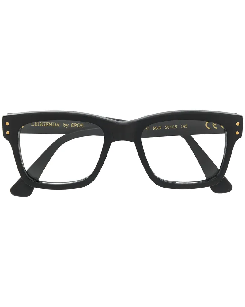 EPOS Brille mit eckigem Gestell - Schwarz Schwarz