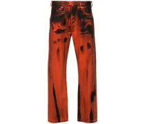 Gerade Side Denim Jeans - Orange