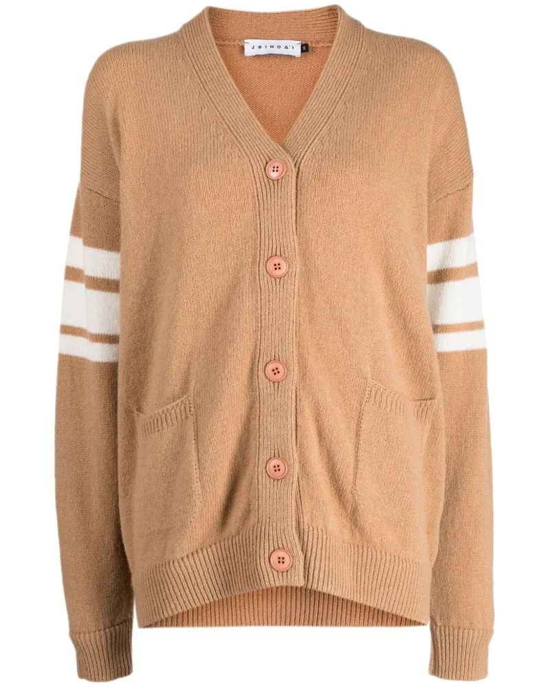 Joshua Sanders Cardigan mit Intarsienmuster Brown