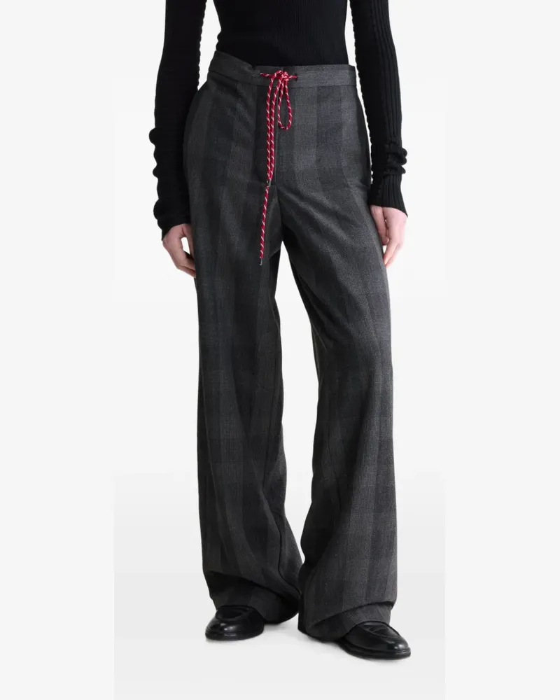 Bellerose Solene check-pattern trousers - Grau Grau