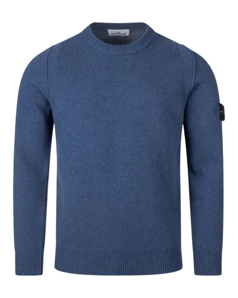 Stone Island 5100072 Pullover aus Lammwolle - Blau Blau