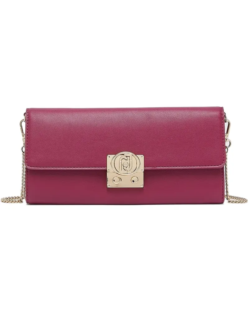 Liu Jo Mittelgroße Clutch mit Logo-Schild - Rosa Rosa