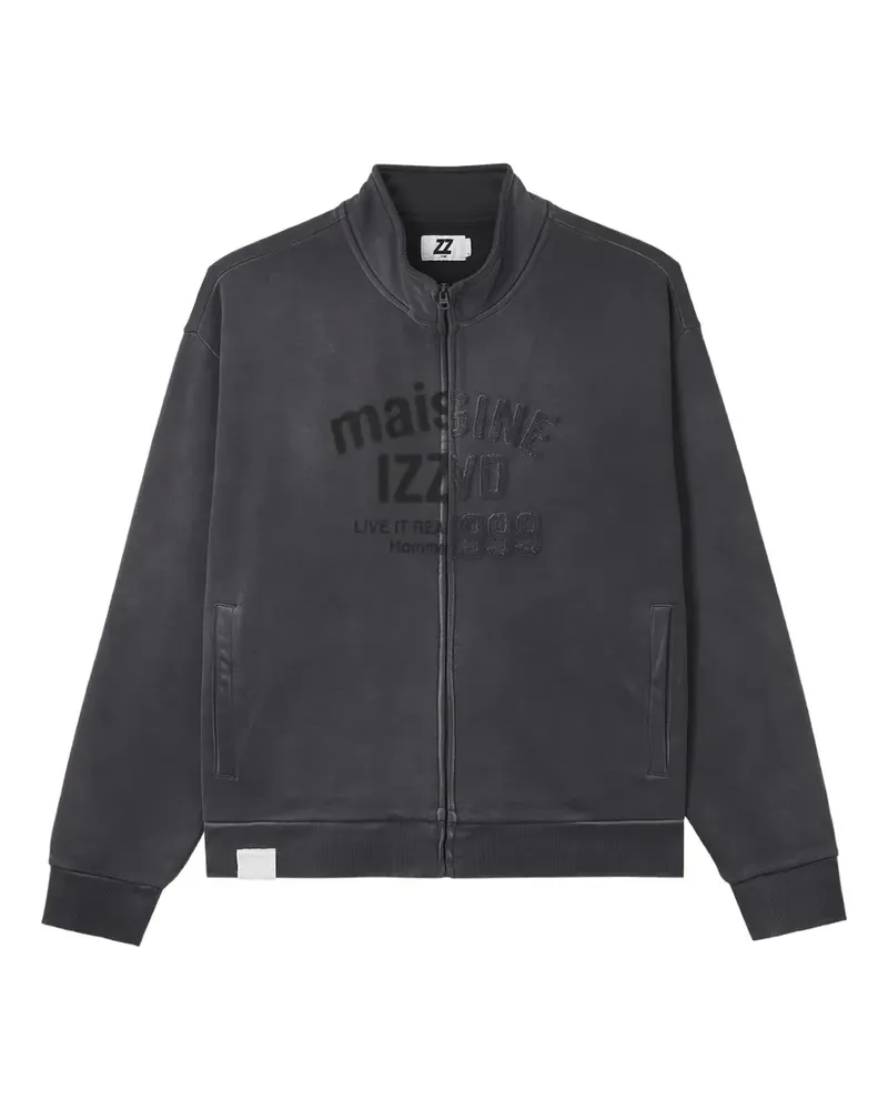 Izzue Sweatshirtjacke mit Logo-Stickerei - Grau Grau
