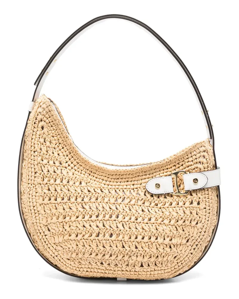 Ralph Lauren Gewebte Tasha Schultertasche - Nude Nude