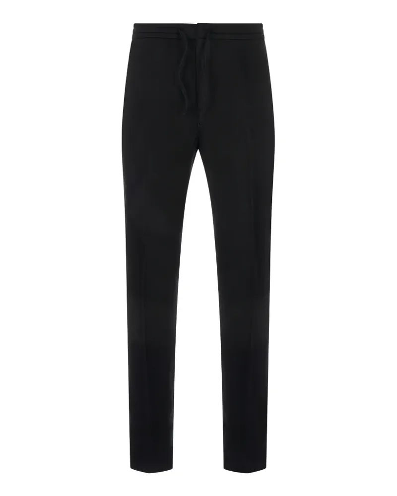 Canali Straight-Leg-Hose mit Kordelzug - Schwarz Schwarz