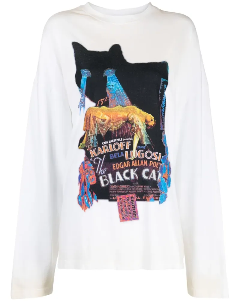 WE 11 DONE T-Shirt mit grafischem Print - Nude Nude