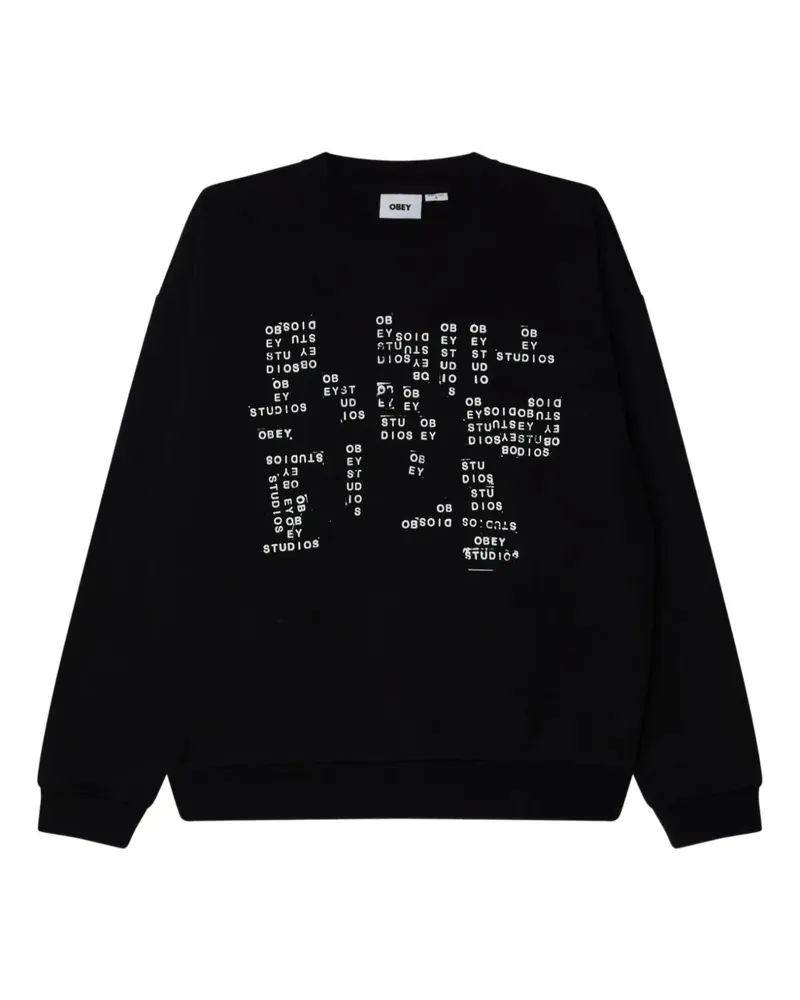 Obey Studios Sweatshirt mit Print - Schwarz Schwarz