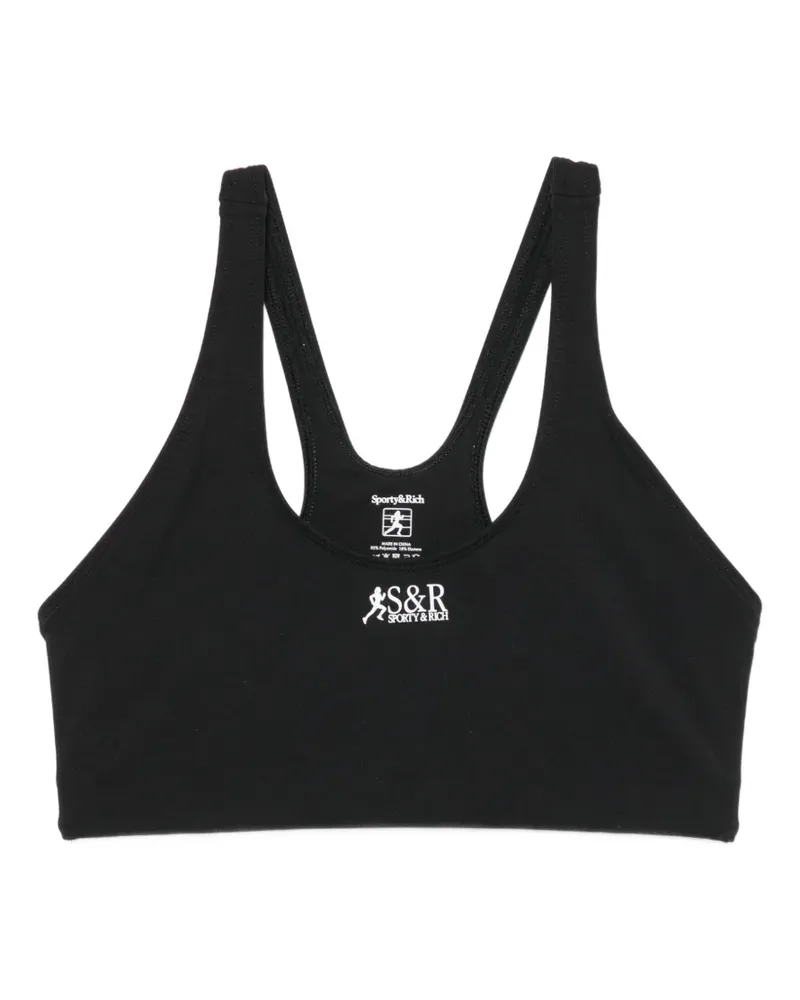 SPORTY & RICH Sport-BH mit Racerback - Schwarz Schwarz