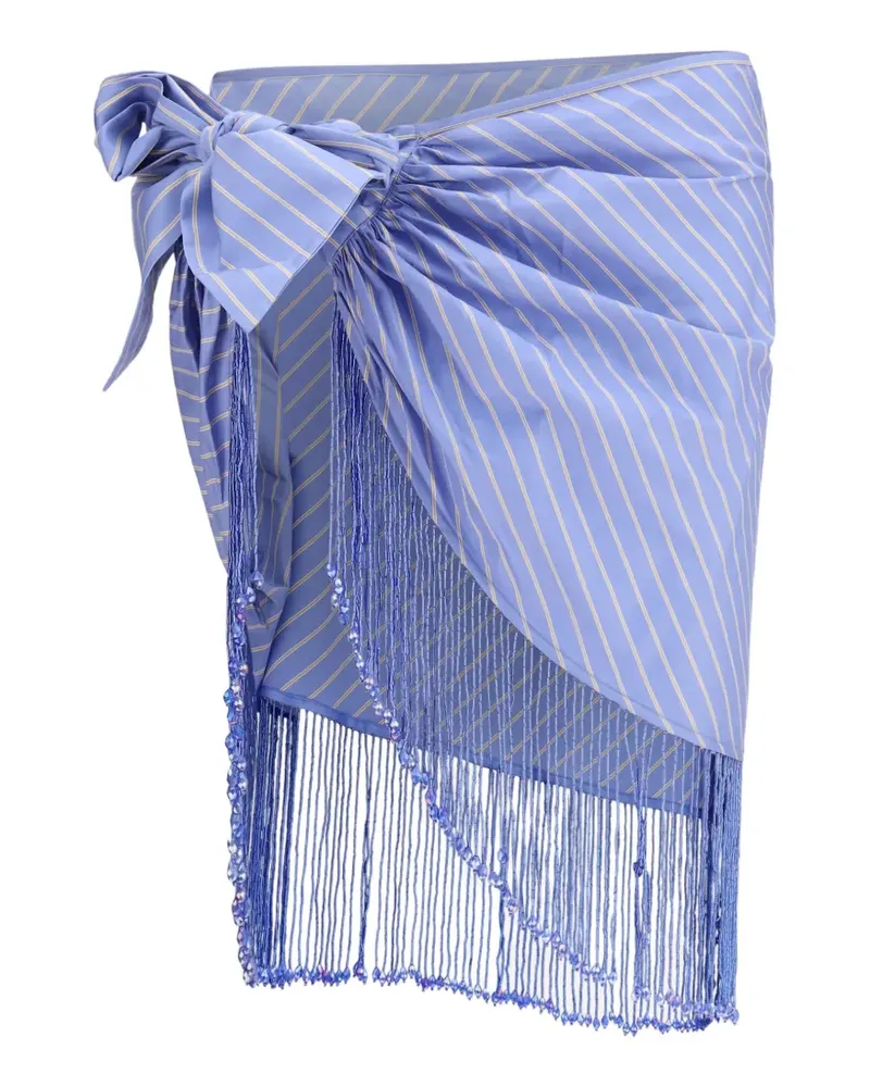 ANDAMANE Dolly fringed pareo - Blau Blau