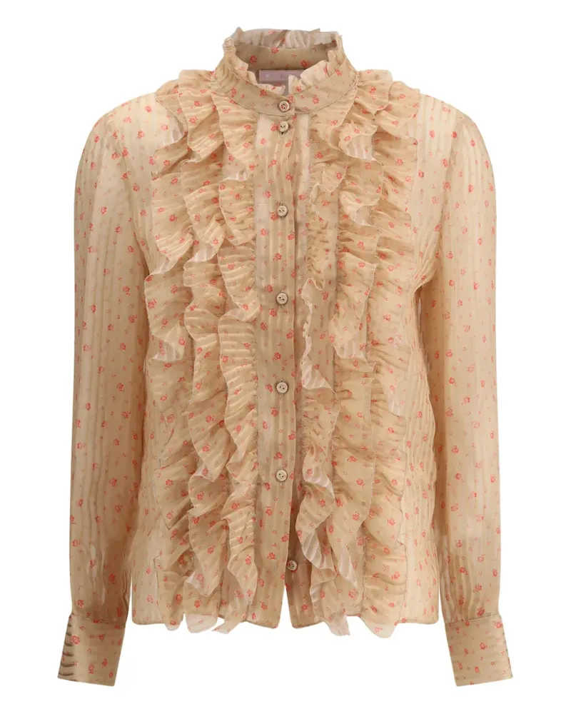 Kristina Ti Holly Hemd mit Blumen-Print - Rosa Rosa