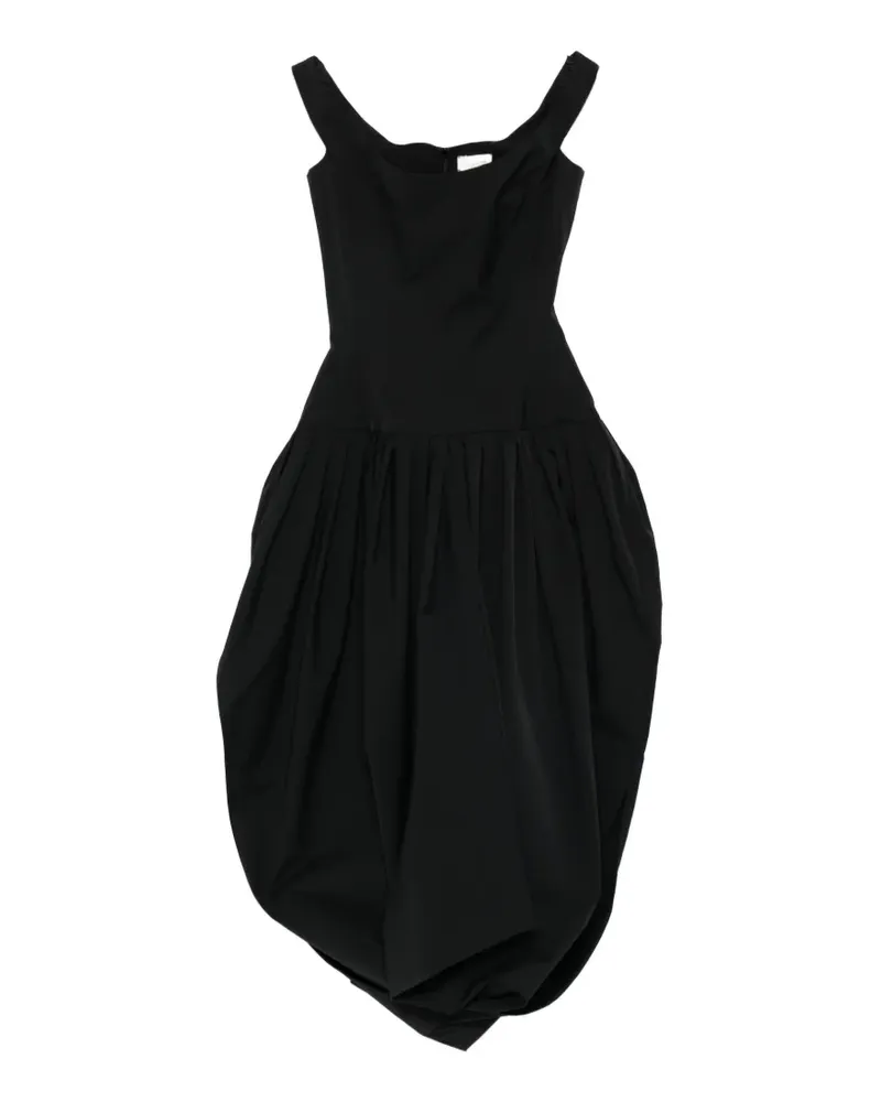 Magda Butrym Kleid mit Falten - Schwarz Schwarz