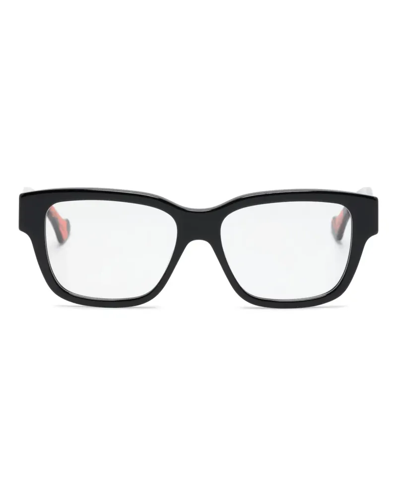 Gucci Eckige Brille in Schildpattoptik - Schwarz Schwarz