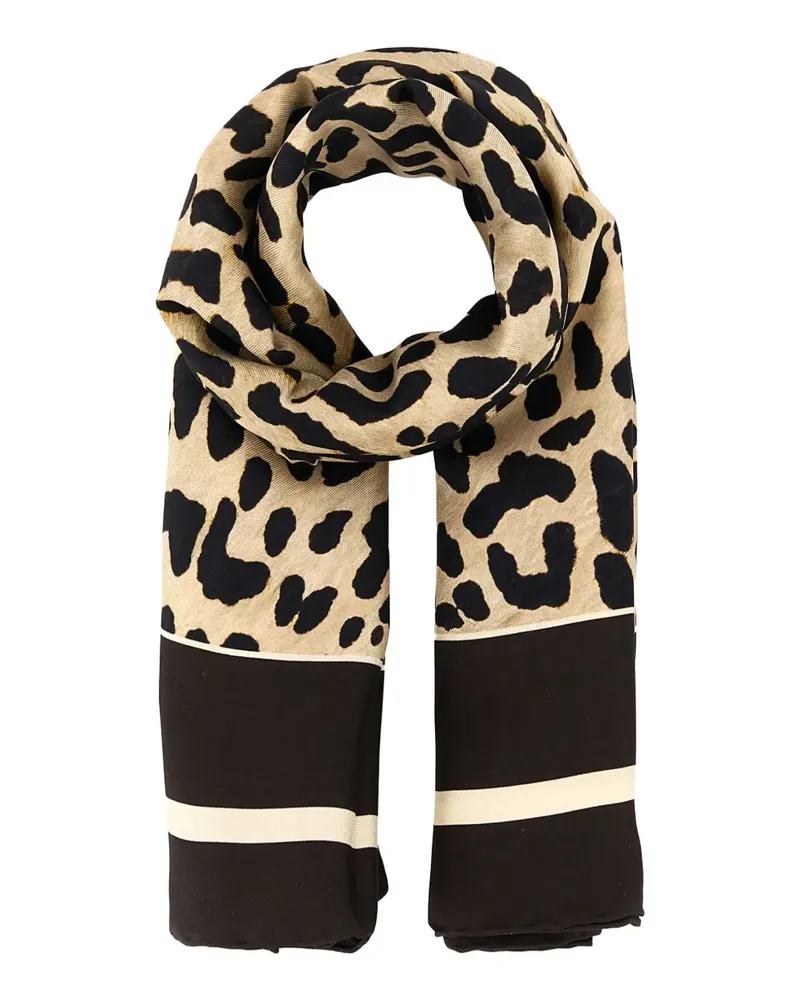Valentino Garavani Seidenschal mit Leoparden-Print - Braun Braun