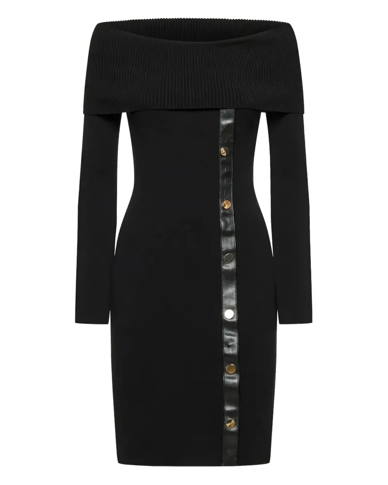 Simona Corsellini Schulterfreies Minikleid - Schwarz Schwarz