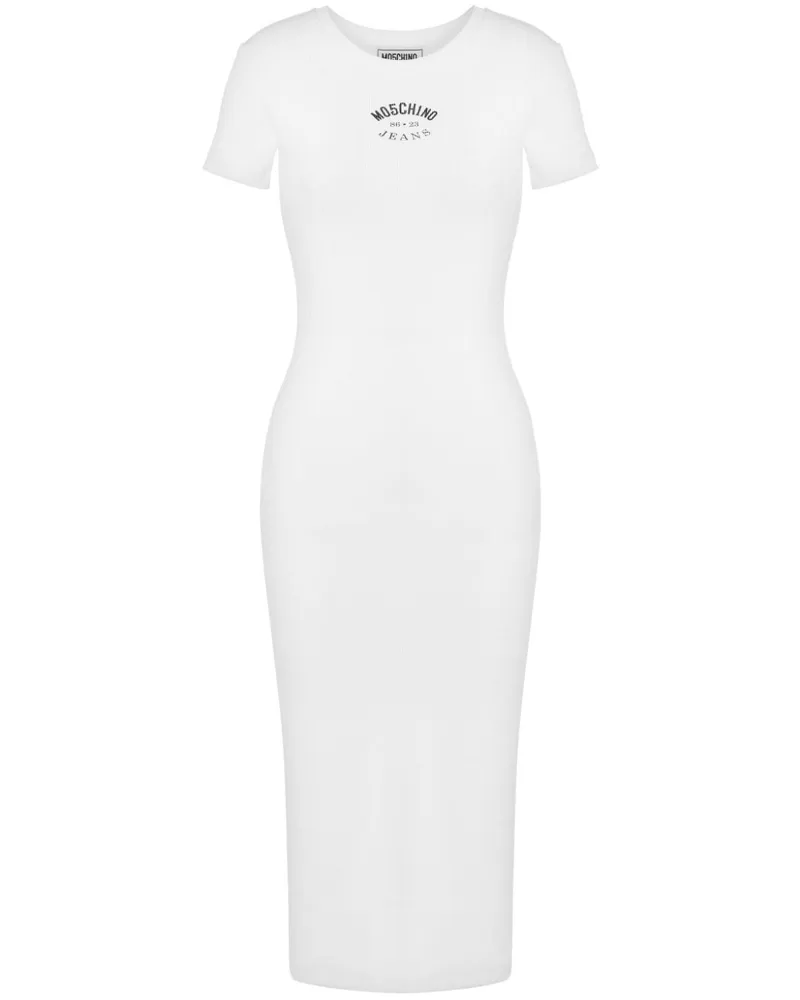 Moschino Midikleid mit Print - Weiß Weiß