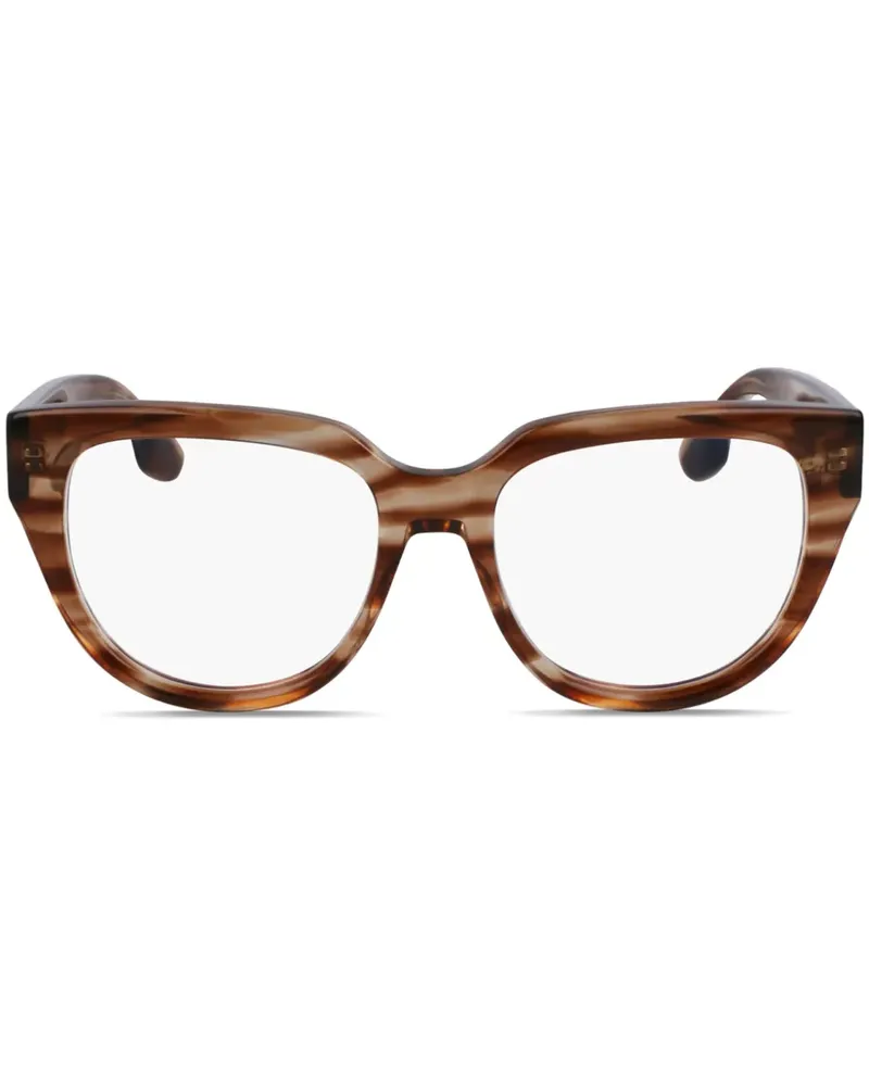 Victoria Beckham Sonnenbrille mit rundem Gestell - Braun Braun