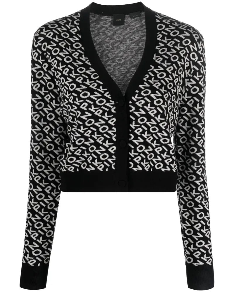 Pinko Cardigan mit V-Ausschnitt - Schwarz Schwarz