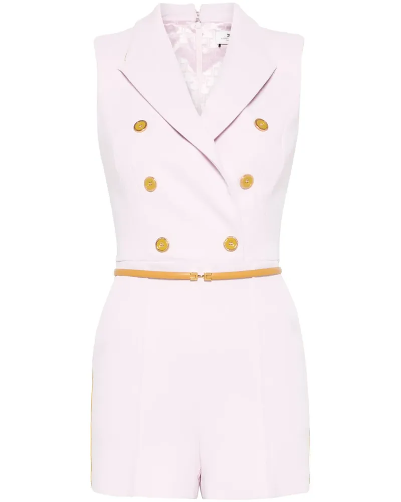 Elisabetta Franchi Doppelreihiger Playsuit - Rosa Rosa