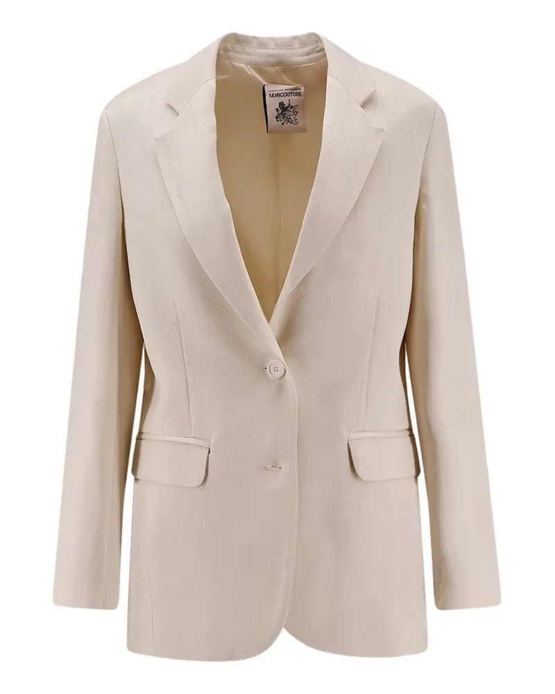 Semicouture two-button flap pocket blazer - Nude Nude