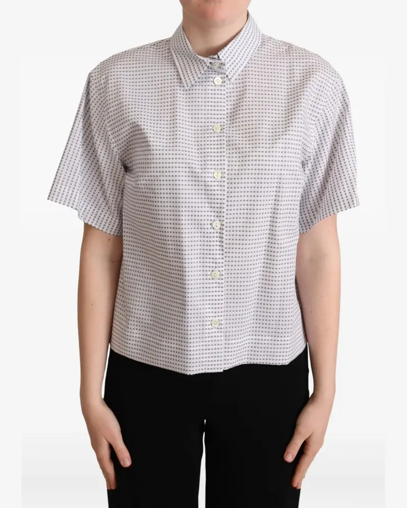 Dolce & Gabbana Popeline-Hemd mit Polka Dots - Weiß Weiß