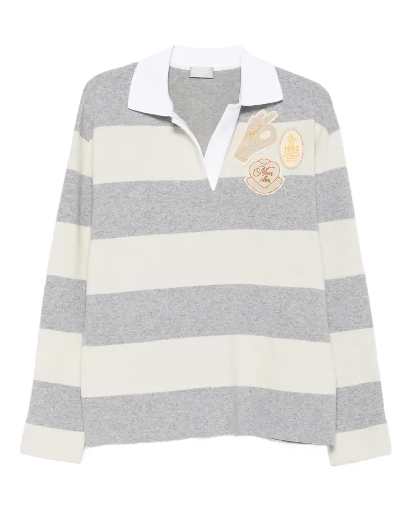 Moncler Gestreiftes Sweatshirt - Grau Grau