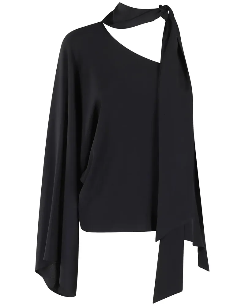Federica Tosi Bluse aus Chinakrepp - Schwarz Schwarz