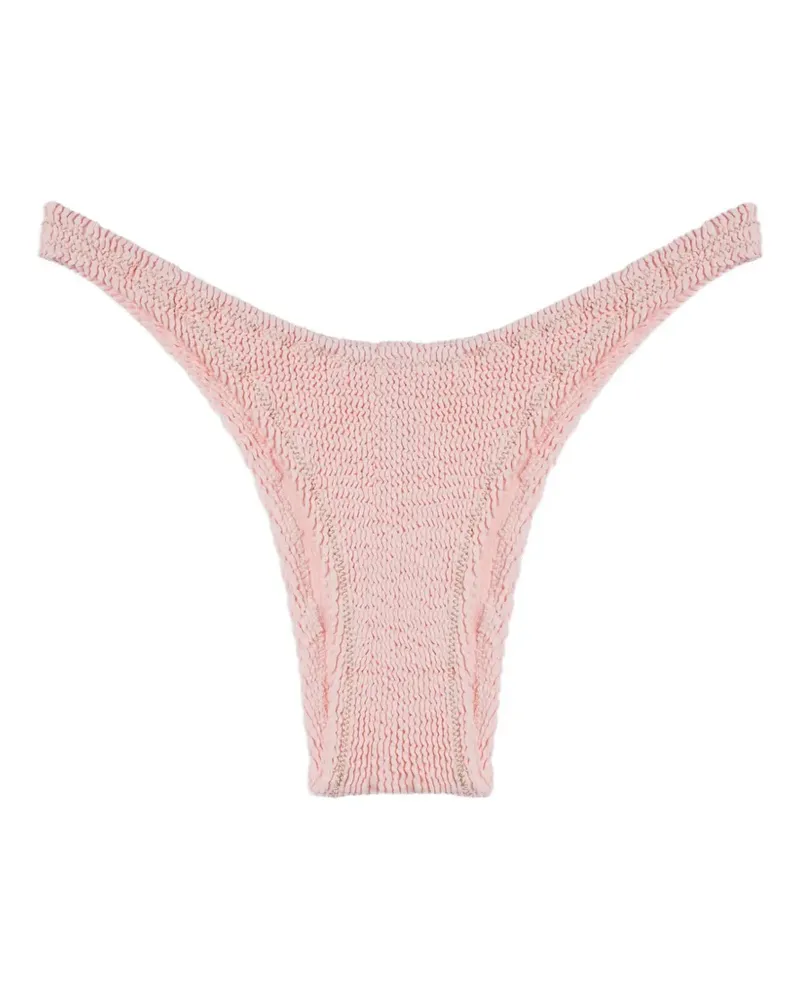 Reina Olga Ginny crinkled-finish bikini bottoms - Rosa Rosa