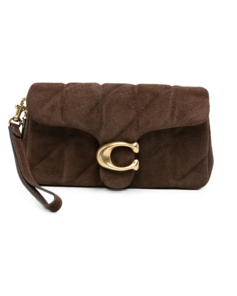 Coach Tabby quilted suede shoulder bag - Braun Braun