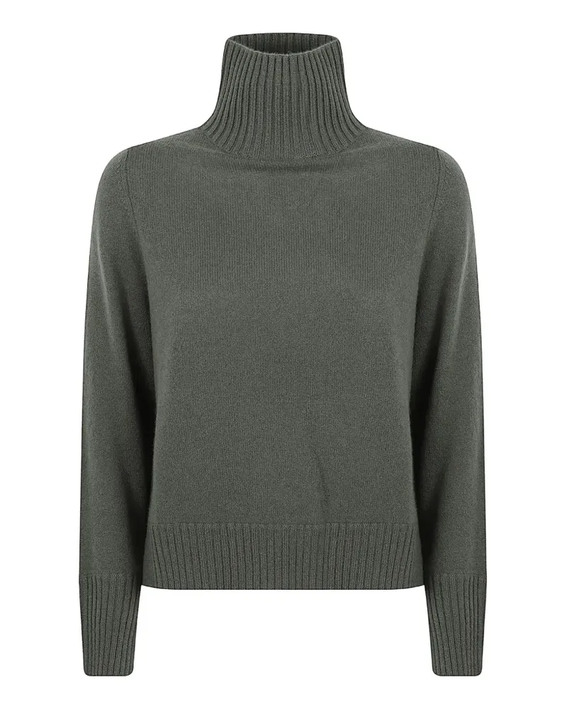 ALLUDE Rollkragenpullover mit geripptem Saum - Grün Grün