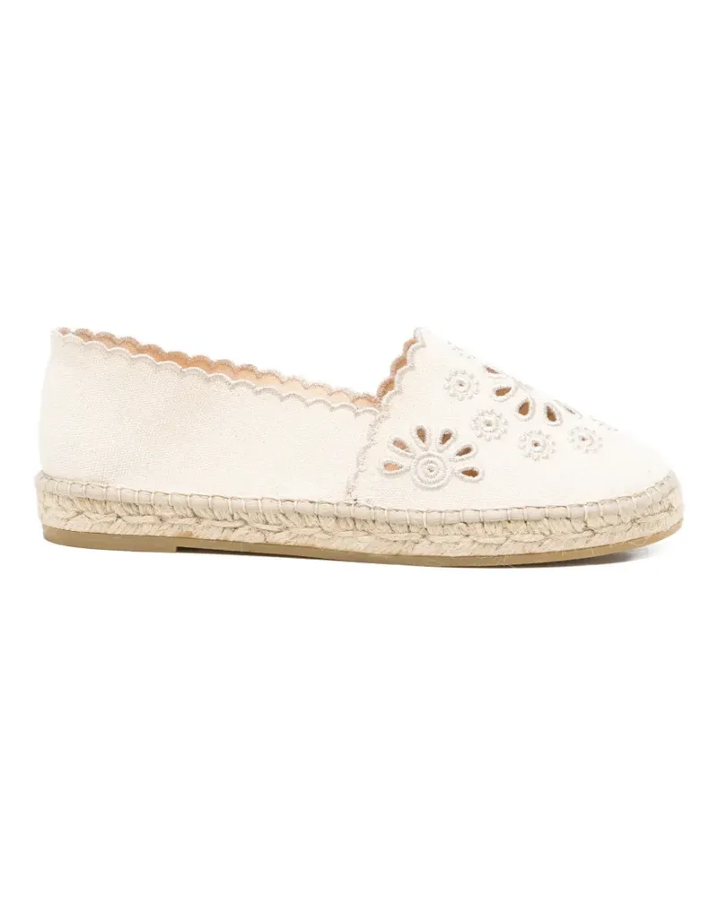 MC2 Saint Barth broderie-anglaise espadrilles - Nude Nude