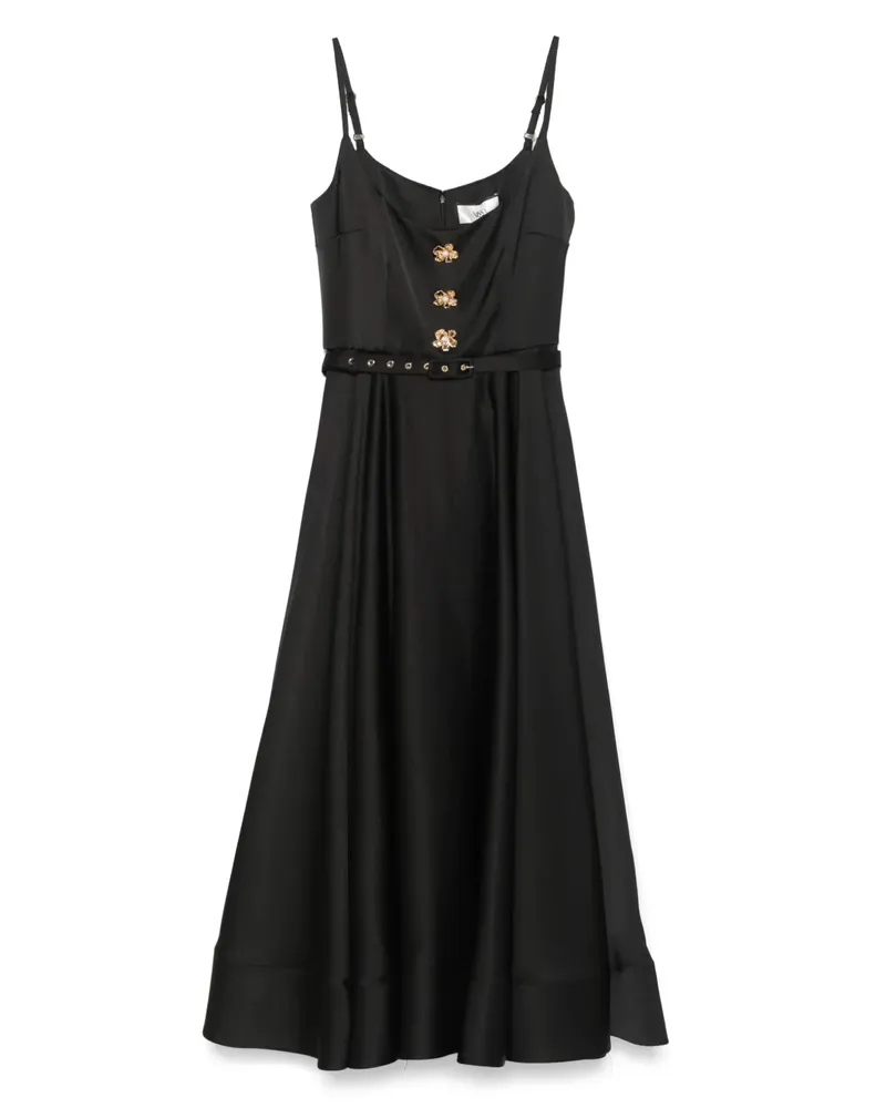 NISSA Midikleid mit Gürtel - Schwarz Schwarz