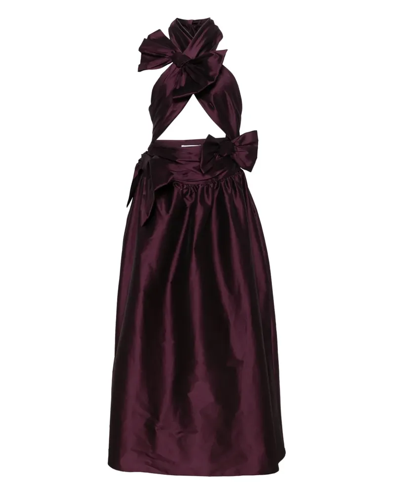 Viktor & Rolf Drapiertes Maxikleid mit Schleife - Violett Violett