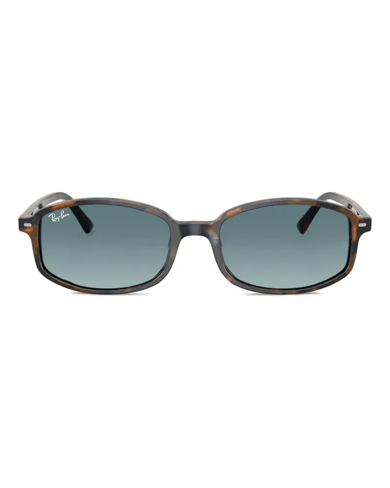 Ray Ban Eckige Sonnenbrille in Schildpattoptik - Braun Braun