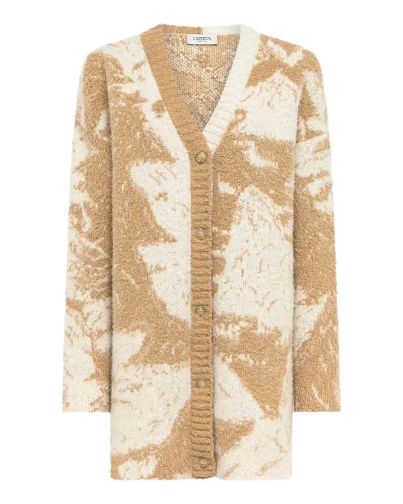 Laneus Kastiger Jacquard-Cardigan - Nude Nude