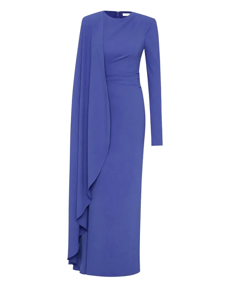 Rachel Gilbert Dion Abendkleid mit Cape - Blau Blau